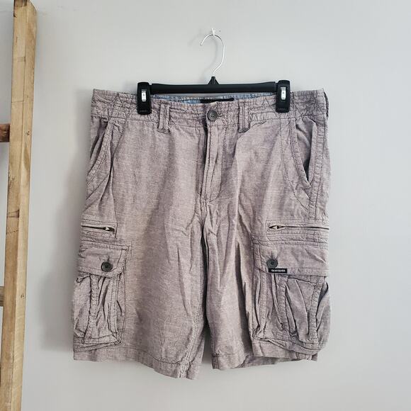 Quiksilver Men's Gray Utility Shorts Size 34W - Picture 1 of 11